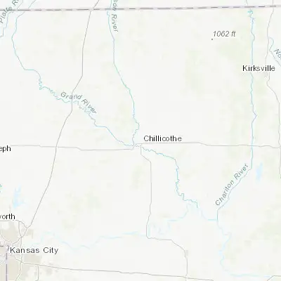Map showing location of Chillicothe (39.795290, -93.552440)