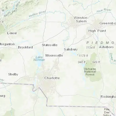 Map showing location of China Grove (35.569310, -80.581730)