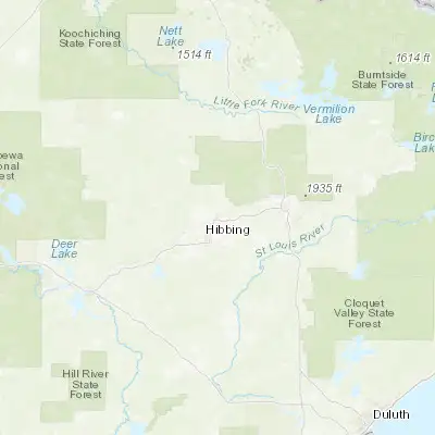 Map showing location of Chisholm (47.489100, -92.883800)