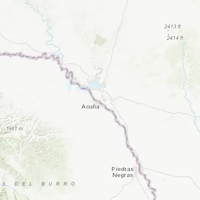 Map showing location of Cienegas Terrace (29.367450, -100.943710)