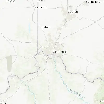 Map showing location of Cincinnati (39.127110, -84.514390)