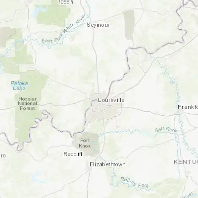 Map showing location of Clarksville (38.296740, -85.759960)