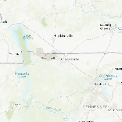 Map showing location of Clarksville (36.529770, -87.359450)