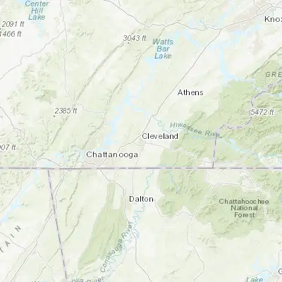 Map showing location of Cleveland (35.159520, -84.876610)