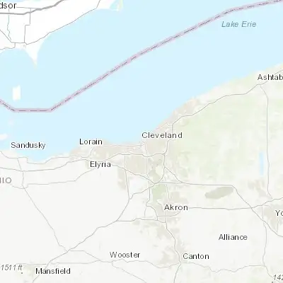 Map showing location of Cleveland (41.499500, -81.695410)