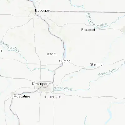Map showing location of Clinton (41.844470, -90.188740)