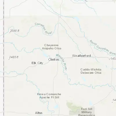 Map showing location of Clinton (35.515610, -98.967310)
