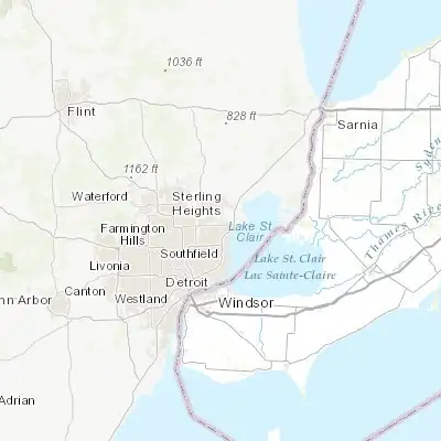 Map showing location of Clinton Township (42.586980, -82.919920)
