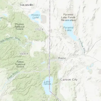 Map showing location of Cold Springs (39.680190, -119.976590)