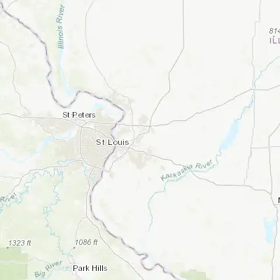Map showing location of Collinsville (38.670330, -89.984550)