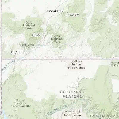 Map showing location of Colorado City (36.990260, -112.975770)