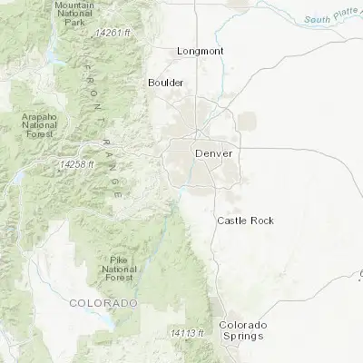 Map showing location of Columbine (39.587770, -105.069430)