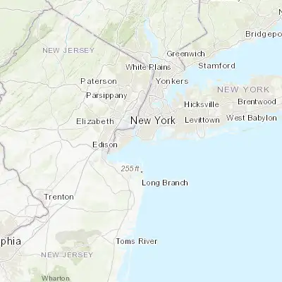 Map showing location of Coney Island (40.577880, -73.994030)