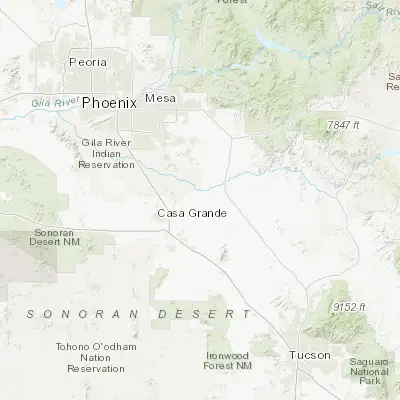 Map showing location of Coolidge (32.977840, -111.517620)