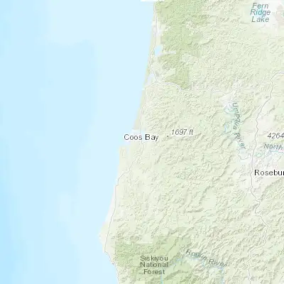 Map showing location of Coos Bay (43.366500, -124.217890)