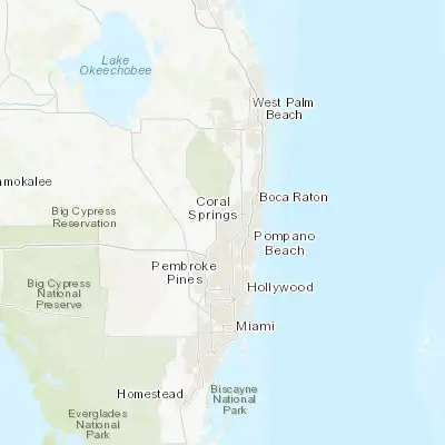 Map showing location of Coral Springs (26.271190, -80.270600)