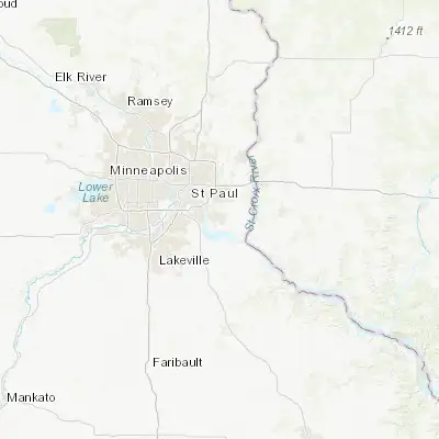 Map showing location of Cottage Grove (44.827740, -92.943820)