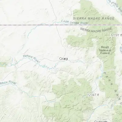 Map showing location of Craig (40.515250, -107.546450)