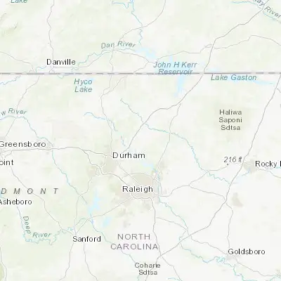 Map showing location of Creedmoor (36.122370, -78.686110)
