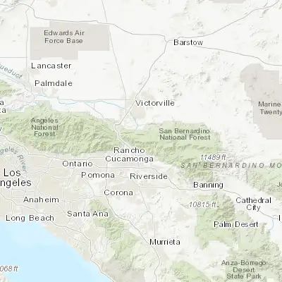 Map showing location of Crestline (34.241950, -117.285600)