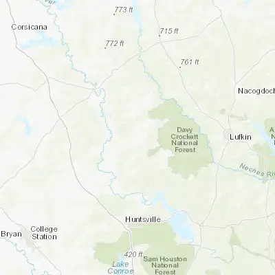 Map showing location of Crockett (31.318240, -95.456610)