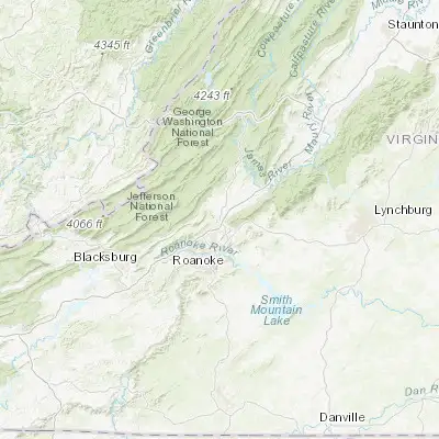 Map showing location of Daleville (37.409860, -79.912540)