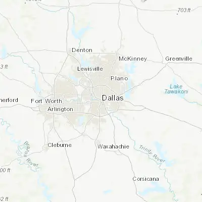 Map showing location of Dallas (32.783060, -96.806670)
