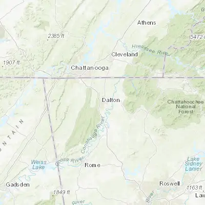 Map showing location of Dalton (34.769800, -84.970220)