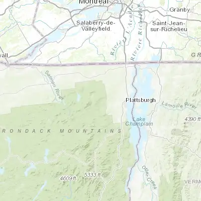 Map showing location of Dannemora (44.721430, -73.723750)