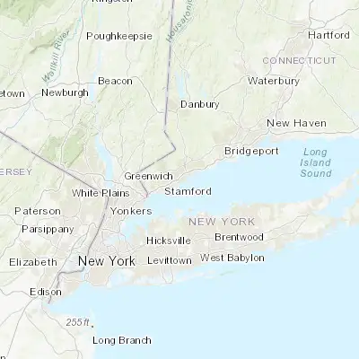 Map showing location of Darien (41.078710, -73.469290)