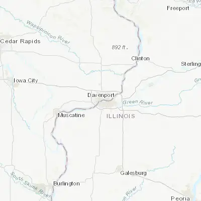 Map showing location of Davenport (41.523640, -90.577640)