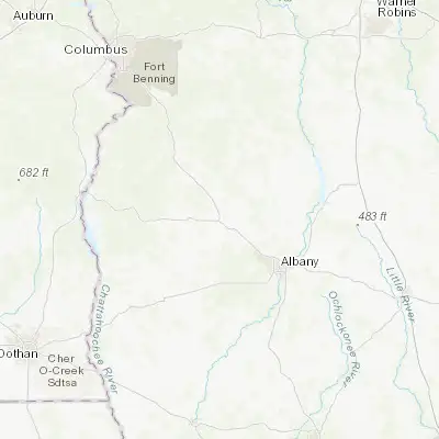 Map showing location of Dawson (31.773820, -84.448000)