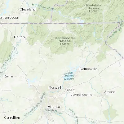 Map showing location of Dawsonville (34.421210, -84.119080)