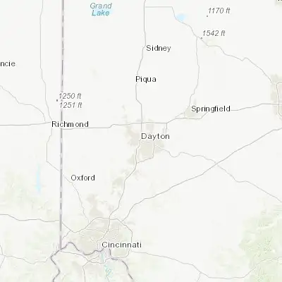 Map showing location of Dayton (39.758950, -84.191610)