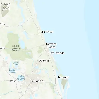 Map showing location of Daytona Beach Shores (29.176090, -80.982830)