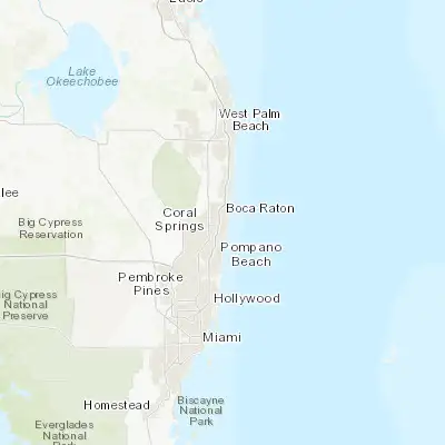 Map showing location of Deerfield Beach (26.318410, -80.099770)