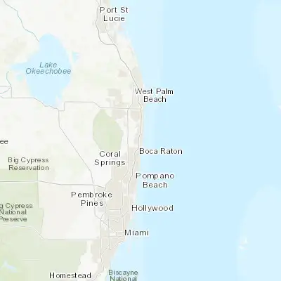 Map showing location of Delray Beach (26.461460, -80.072820)