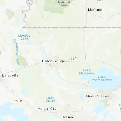 Map showing location of Denham Springs (30.487400, -90.957530)