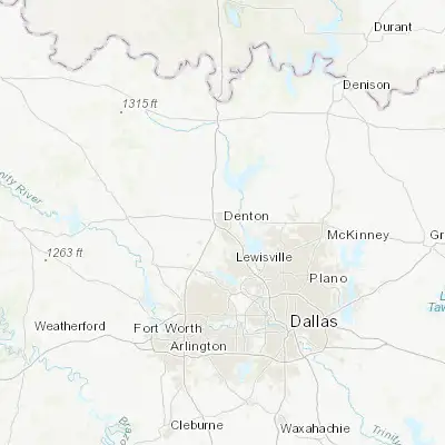 Map showing location of Denton (33.214840, -97.133070)