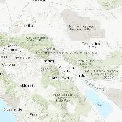 Map showing location of Desert Hot Springs (33.961730, -116.503530)