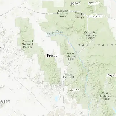 Map showing location of Dewey-Humboldt (34.530000, -112.242220)