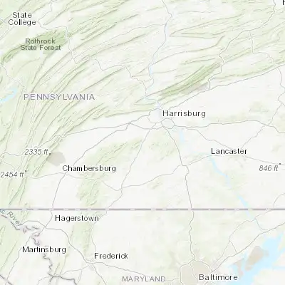 Map showing location of Dillsburg (40.110930, -77.034980)