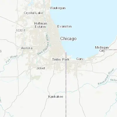 Map showing location of Dixmoor (41.631700, -87.660880)