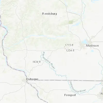 Map showing location of Dodgeville (42.960270, -90.130120)