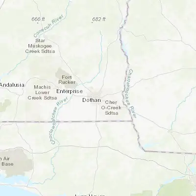 Map showing location of Dothan (31.223230, -85.390490)