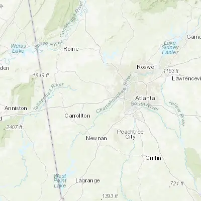 Map showing location of Douglasville (33.751500, -84.747710)