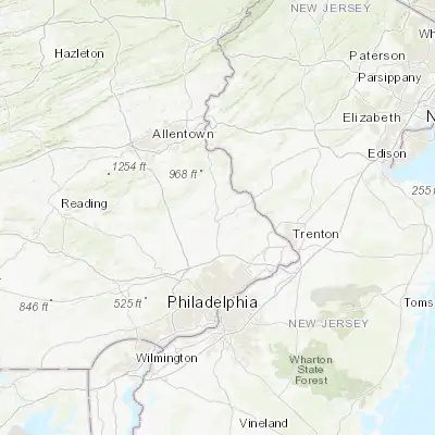 Map showing location of Doylestown (40.310110, -75.129890)