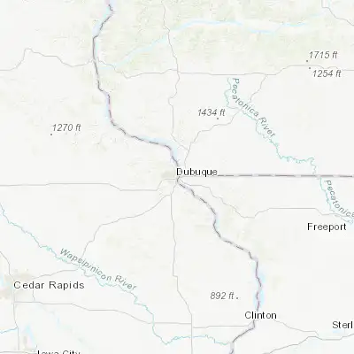 Map showing location of Dubuque (42.500560, -90.664570)