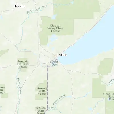 Map showing location of Duluth (46.783270, -92.106580)