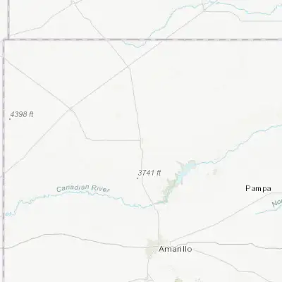 Map showing location of Dumas (35.865590, -101.973240)
